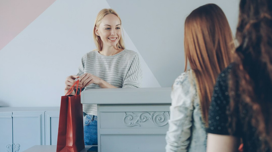 vendor chatting with customer